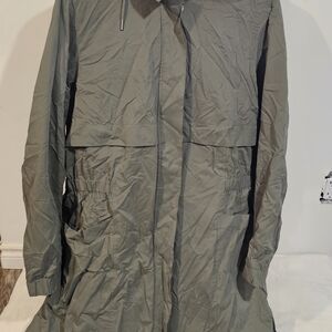 Reitmans Olive Green Hooded Raincoat
